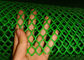 20mmx20mm شهادة Iso9001 شبكة بلاستيكية خضراء 0.1 سم Apeture